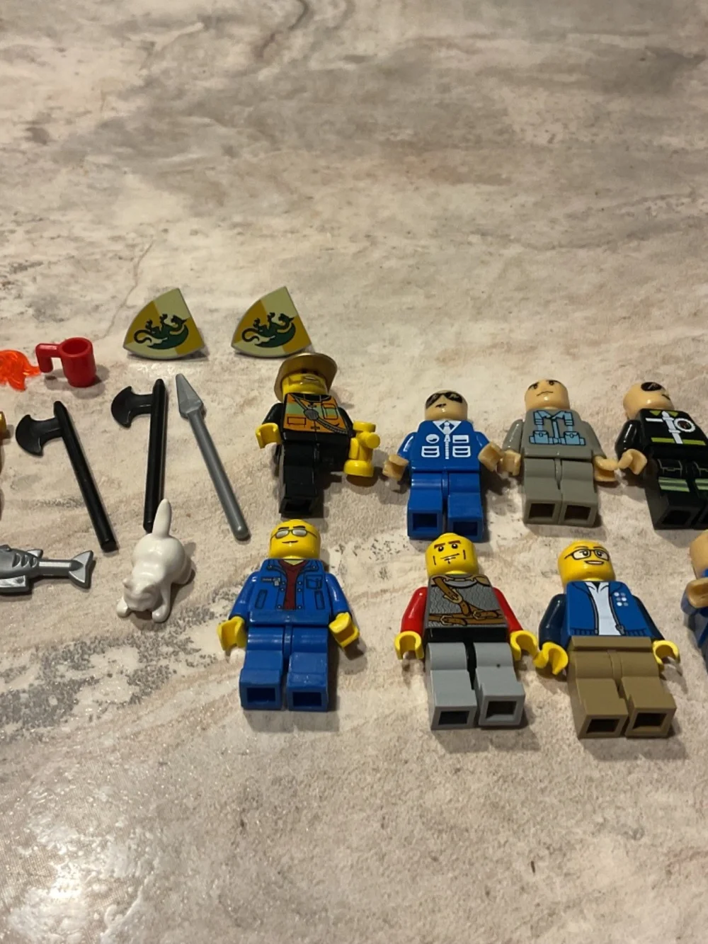Lego Minifigure pieces 19 items used incomplete